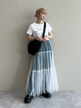 「PBLIM（ページボーイリム）のアイテム（サンダル）」を使った、KUMiさん（レディース・159cm）の春コーディネート