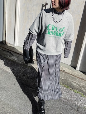 「PBLIM（ページボーイリム）のアイテム（ワンピース）」を使った、KUMiさん（レディース・159cm）の春コーディネート