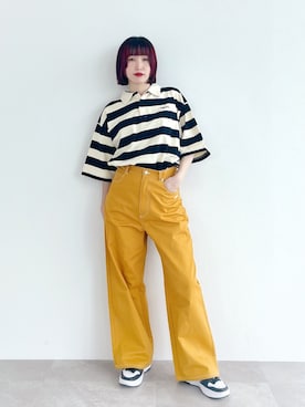 「PBLIM（ページボーイリム）のPAGEBOYLIM/カツラギスケーターパンツ（その他パンツ）」を使った、KUMiさん（レディース・159cm）の春コーディネート