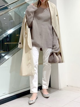 「TICCA（ティッカ）のアイテム（トレンチコート）」を使った、MAOさん（レディース・158cm）の春コーディネート