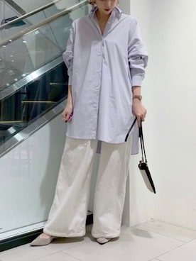 「TICCA（ティッカ）のアイテム（カーゴパンツ）」を使った、MAOさん（レディース・158cm）の春コーディネート