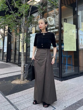 「アイテム（トートバッグ）」を使った、MAOさん（レディース・160cm）の夏コーディネート