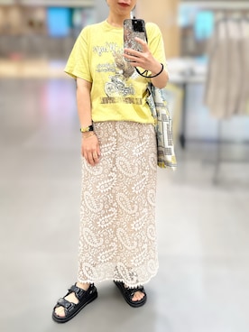 「アイテム（ブレスレット）」を使った、jolinwangさん（レディース・159cm）の夏コーディネート