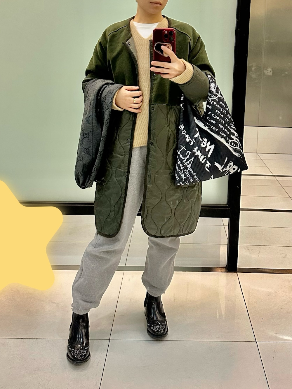 LAVENHAM/ラベンハム】別注ノーカラーファーレオパードアーミーコート