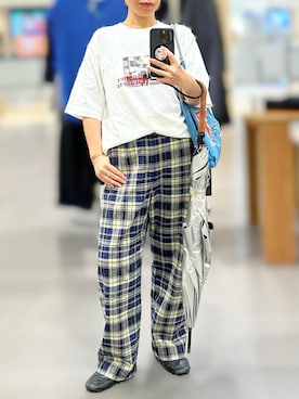 「UNIQLO（ユニクロ）のアイテム（スラックス）」を使った、jolinwangさん（レディース・159cm）の秋コーディネート