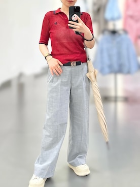 「FRED PERRY（フレッドペリー）のアイテム」を使った、jolinwangさん（レディース・159cm）の春コーディネート