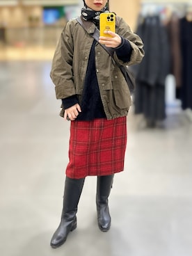 「アイテム（マフラー）」を使った、jolinwangさん（レディース・159cm）の秋コーディネート