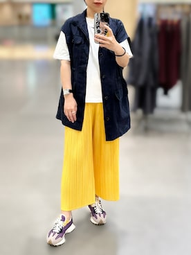 「ISSEY MIYAKE（イッセイミヤケ）のアイテム」を使った、jolinwangさん（レディース・159cm）の秋コーディネート