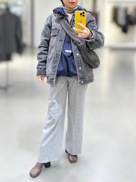 「アイテム（ナイロンジャケット）」を使った、jolinwangさん（レディース・159cm）の秋コーディネート