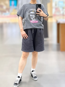 「GOOD ROCK SPEED（グッドロックスピード）のGOOD ROCK SPEED × Ray BEAMS / 別注 Sex Pistols Tシャツ（Tシャツ/カットソー、ブラック系）」を使った、jolinwangさん（レディース・159cm）の夏コーディネート