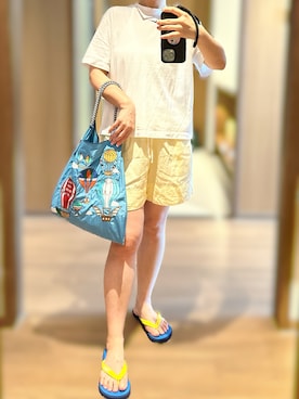 「GAP（ギャップ）のアイテム（パンツ）」を使った、jolinwangさん（レディース・159cm）の夏コーディネート