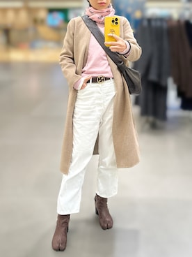 「アイテム（マフラー）」を使った、jolinwangさん（レディース・159cm）の秋コーディネート