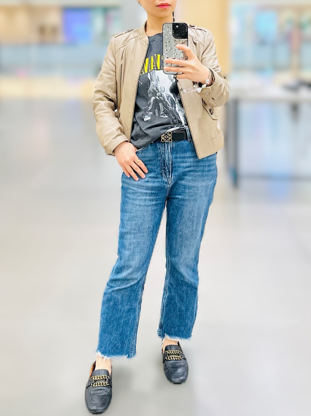 コーデのワンポイントに☆【LOEWE】ロエベ ベルト ロゴ LOEWEのベルトを使った人気ファッションコーディネート（身長