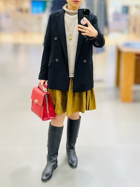 「GUCCI（グッチ）のアイテム（シューズ）」を使った、jolinwangさん（レディース・159cm）の春コーディネート