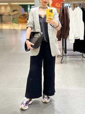 「アイテム（キャミソール）」を使った、jolinwangさん（レディース・159cm）の秋コーディネート