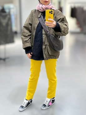 「アイテム（マフラー）」を使った、jolinwangさん（レディース・159cm）の秋コーディネート