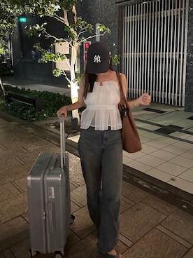 「シアートップス」｜ウナさん（レディース・155cm・20代）の夏コーディネート