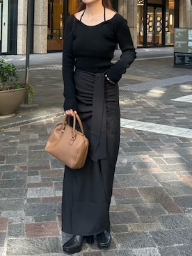 「Piedi Nudi（ピエディヌーディ）のアイテム」を使った、ウナさん（レディース・154cm）の秋コーディネート