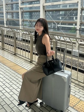 「AMAIL（アマイル）のアイテム」を使った、ウナさん（レディース・155cm）の夏コーディネート