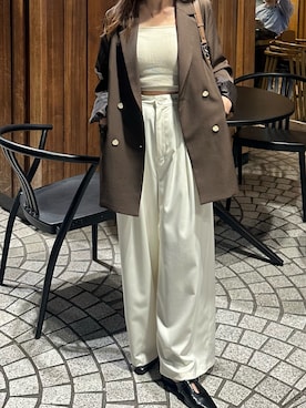 「アイテム（キャミソール）」を使った、ウナさん（レディース・155cm・20代）の秋コーディネート