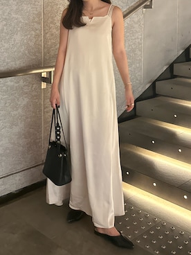 「INTER FACTORY（インターファクトリー）のアイテム（ワンピース/ドレス）」を使った、ウナさん（レディース・154cm）の夏コーディネート