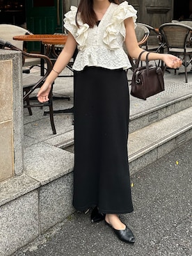 「neam（ニーム）のアイテム」を使った、ウナさん（レディース・154cm）の夏コーディネート