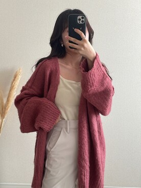 「ほめられ本命コーデ」｜「アイテム（キャミソール）」を使った、ウナさん（レディース・154cm）の冬コーディネート