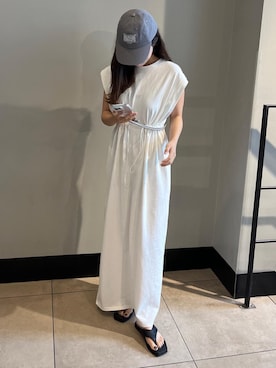 「MARITHE + FRANCOIS GIRBAUD（マリテフランソワジルボー）のアイテム（帽子）」を使った、ウナさん（レディース・154cm）の夏コーディネート
