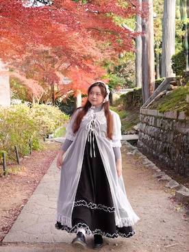 「アイテム（ジャンパースカート）」を使った、ㄙㄚㄩㄚさん（レディース・160cm）の冬コーディネート