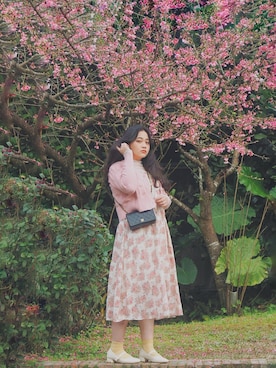 「Chanel vintageのアイテム（ショルダーバッグ、ブラック系）」を使った、ㄙㄚㄩㄚさん（レディース・160cm）の冬コーディネート