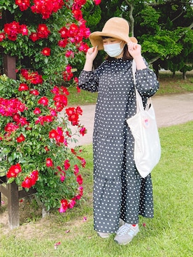 「MHL.」｜「アイテム（ワンピース/ドレス）」を使った、あめんぼさん（レディース・159cm）の春コーディネート