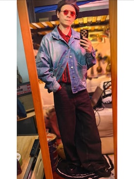 「ZARA（ザラ）のアイテム（デニムジャケット）」を使った、Nさん（メンズ・178cm）の冬コーディネート