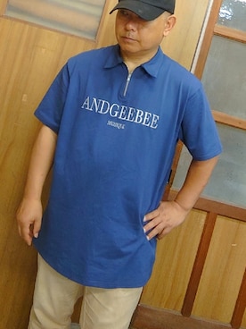 「ANDGEEBEE（アンジービー）のアイテム」を使った、みやじーさん（メンズ・157cm）の夏コーディネート