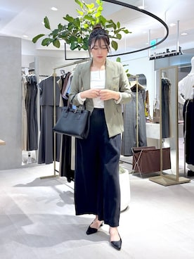 「Andemiu（アンデミュウ）のアイテム（トートバッグ）」を使った、hanaka.さん（レディース・171cm）の秋コーディネート