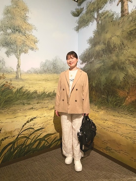 「3coins（3coins）のアイテム（アクセサリー）」を使った、北澤 希世子さん（レディース・165cm）の春コーディネート