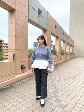 「Handmade（ハンドメイド）のアイテム」を使った、北澤 希世子さん（レディース・165cm）の秋コーディネート