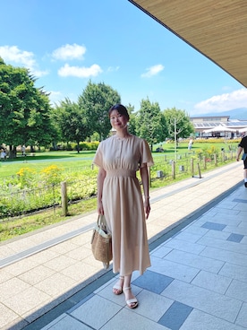 「H&M（エイチ・アンド・エム）のアイテム（アクセサリー）」を使った、北澤 希世子さん（レディース・165cm）の夏コーディネート