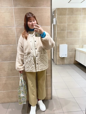 「CLEA（クレア）のアイテム（トップス）」を使った、北澤 希世子さん（レディース・165cm）の春コーディネート