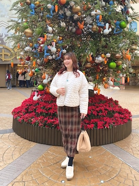 「アイテム（ノーカラージャケット）」を使った、北澤 希世子さん（レディース・165cm・30代）の冬コーディネート