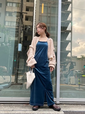 「ショート丈トップス」｜「アイテム（ワンピース/ドレス）」を使った、mayukoさん（レディース・158cm）の夏コーディネート
