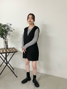 「ベストコーデ」｜「アイテム（ブーツ）」を使った、mayukoさん（レディース・158cm）の夏コーディネート
