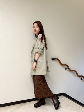 「Kastane（カスタネ）のアイテム（ジャケット/アウター）」を使った、mayukoさん（レディース・158cm）の秋コーディネート