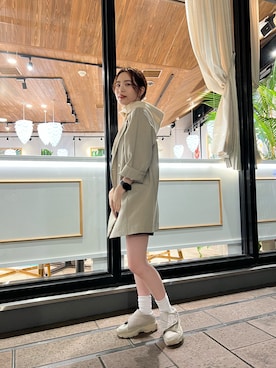 「アイテム（テーラードジャケット）」を使った、mayukoさん（レディース・158cm）の秋コーディネート