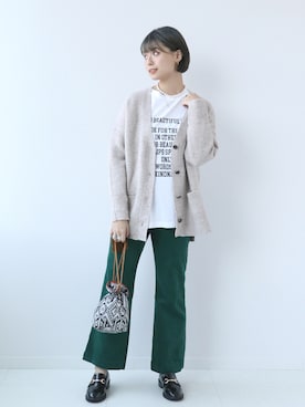 「Simplicite（サンプリシテ）のアイテム（ローファー）」を使った、staff.sさん（レディース・165cm）の秋コーディネート