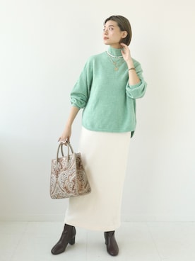 「Simplicite（サンプリシテ）のアイテム」を使った、staff.sさん（レディース・165cm）の秋コーディネート