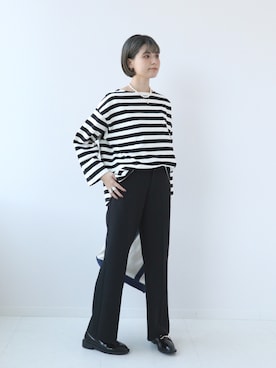 「Simplicite（サンプリシテ）のアイテム（ローファー）」を使った、staff.sさん（レディース・165cm）の秋コーディネート