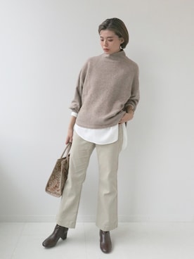 「Simplicite（サンプリシテ）のアイテム」を使った、staff.sさん（レディース・165cm）の秋コーディネート