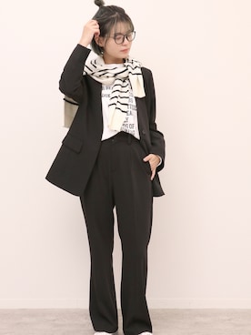 「Simplicite（サンプリシテ）のアイテム」を使った、staff.sさん（レディース・165cm）の冬コーディネート