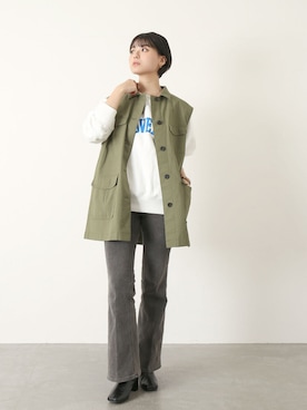 「Simplicite（サンプリシテ）のアイテム」を使った、staff.sさん（レディース・165cm）の冬コーディネート