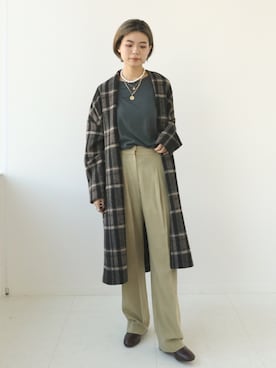 「Simplicite（サンプリシテ）のアイテム（その他アウター）」を使った、staff.sさん（レディース・165cm）の秋コーディネート
